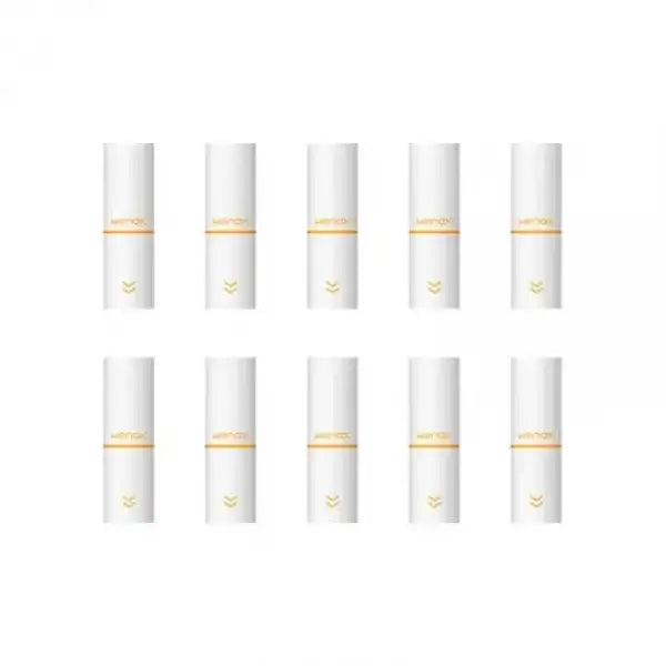 Filtres Aspire Geek Vape Wenax M1 pour drip tip, en plastique transparent avec détails de conception.