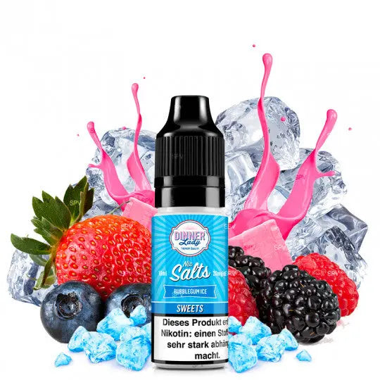 Bubblegum Ice - Sels de nicotine - Dinner Lady | 10 ml - Purevape.ch