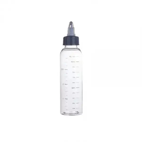 Bouteille graduée pour DIY d'e-liquides avec bouchon doseur, accessoire en plastique transparent pour vape.