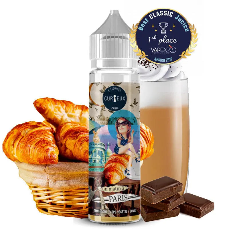E-Liquide Un Matin À Paris - Édition Hexagone by Curieux | 50ml "Shortfill 70ml" - Purevape.ch