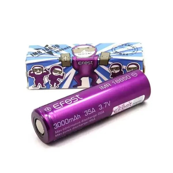 Accu 18650 IMR - 3000 mAh - 35A - Flat Top - Efest - Purevape.ch
