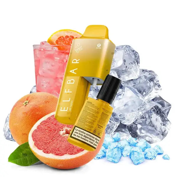Puff jetable Elfbar AF5000 Limonade Rose, dispositif compact avec design rose vif, pour vapotage pratique et aromatique.