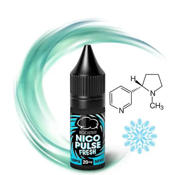 Booster de Nicotine Fresh 50/50 par Eliquid France, liquide concentré pour e-liquide, flacon avec étiquette.