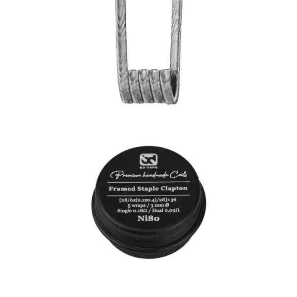 Framed Staple Clapton Ni80 0.18Ω Handmade (2pcs) - BD Vape - Purevape.ch