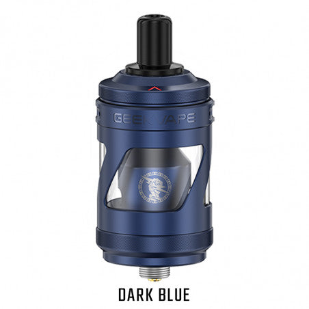 Clearomiseur Z Nano MTL Geek Vape en noir, avec tube en verre transparent et embout d’aspiration, pour cigarette électronique.