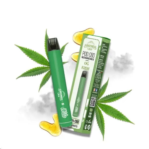 Puff CBD Rechargeable Og Kush - Wilo x Greeneo - Purevape.ch