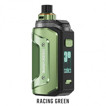 Kit complet Aegis Hero 5 de GeekVape avec mod et accessoires, en détail, dans une image claire et précise.