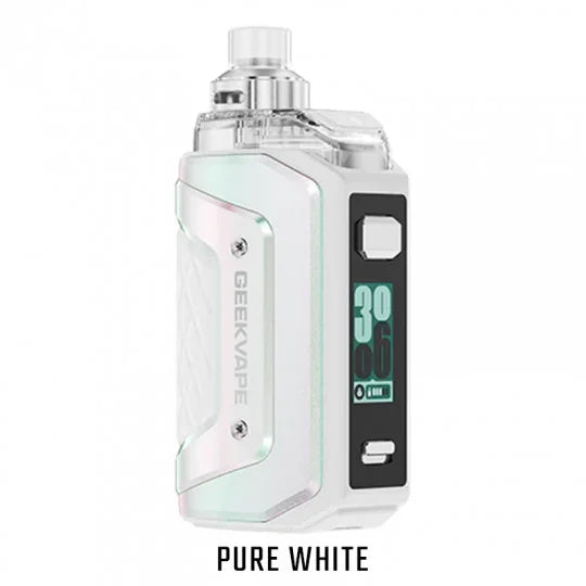 Kit complet Aegis Hero 5 GeekVape avec mod, réservoir et accessoires visibles, conçu pour une utilisation de vapotage avancée.