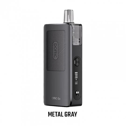 Kit Pod Doric Go Voopoo, kit complet avec pod rechargeable et écran, en couleur noire, pour vapotage quotidien.