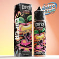 E-liquide La Pêche d'ENFER 50ml par Enfer, bouteille de 50 ml avec saveur pêche fraîche, sans nicotine, pour cigarette électronique.