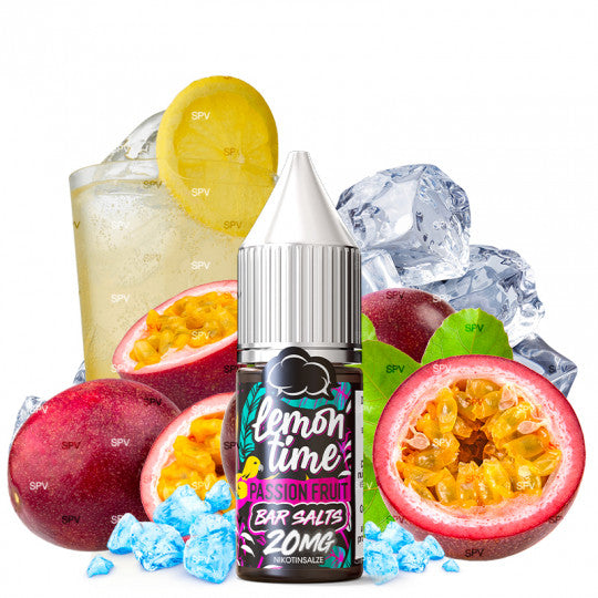 Sels de nicotine Lemon Time Passion Fruit, bouteille de 10ml avec saveur de fruit de la passion, pour vapoteuse.