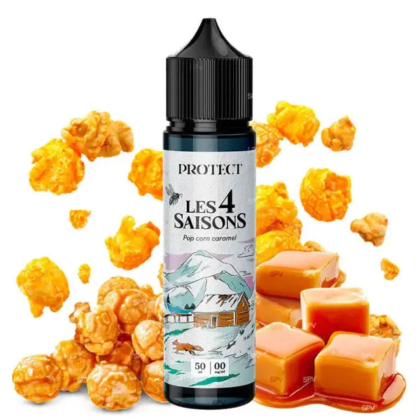 Pop-Corn Caramel - Hiver - Les 4 Saisons by Protect | 50 ml in 75 ml - Purevape.ch