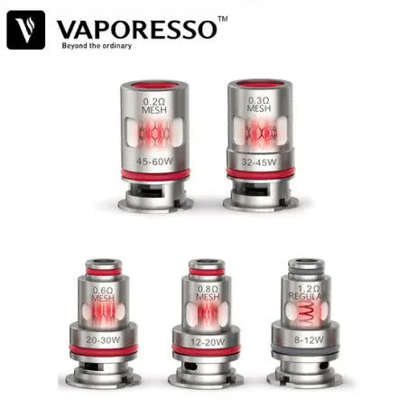 Résistances GTX - Vaporesso | Pack x5 - Purevape.ch