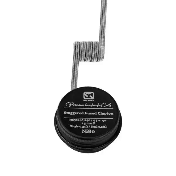 Staggered Fused Clapton Ni80 0.35Ω Handmade (2pcs) - BD Vape - Purevape.ch
