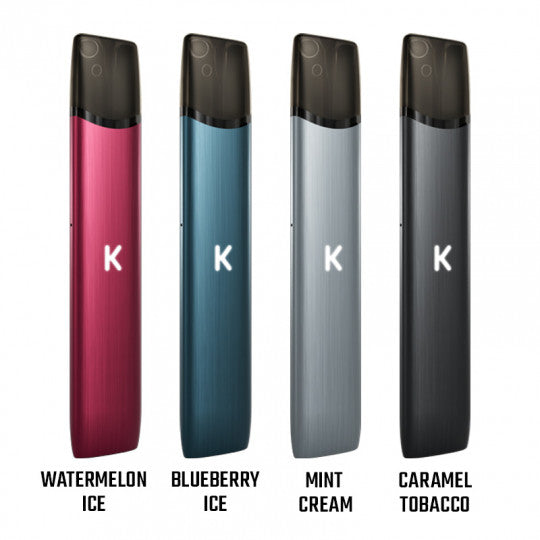 Kit de démarrage Kiwi Air de Kiwi Vapor avec cigarette électronique rechargeable et embouts, en couleur noire.