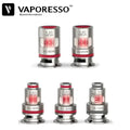 Pack de 5 résistances GTX Vaporesso Triple Silicone, résistances en mesh 0,2 ohm pour cigarettes électroniques.