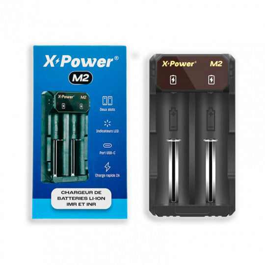 XPower M2 Chargeur Accus Taille Compact - Purevape.ch
